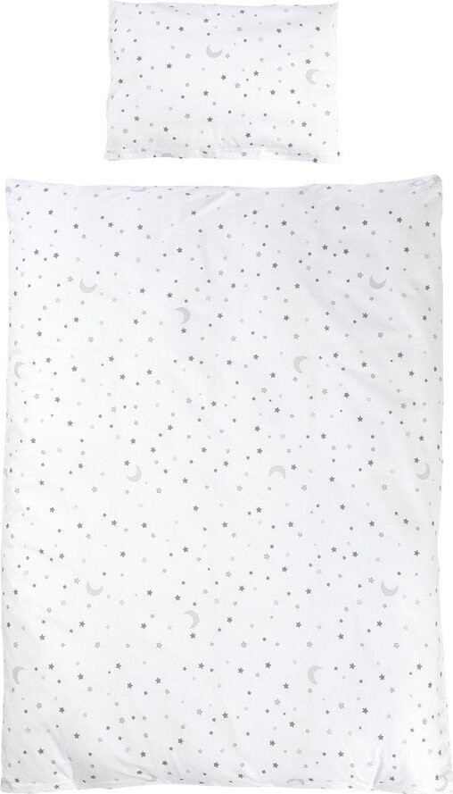 Bílé bavlněné dětské povlečení do postýlky 100x135 cm Sternenzauber – Roba