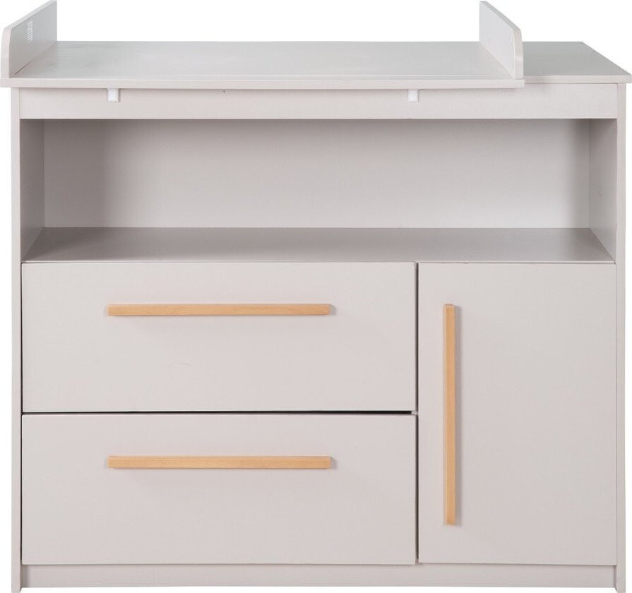 Světle šedá dětská komoda s přebalovacím pultem 107x98x75 cm Lea – Roba