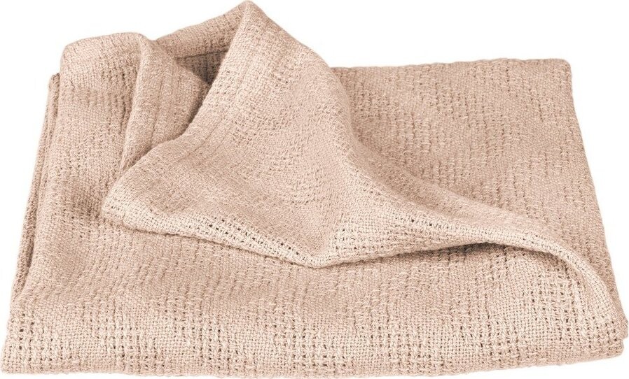 Béžová bavlněná pletená dětská deka 80x80 cm Frosty Almond – Roba