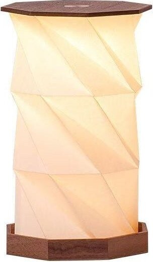 LED stolní lampa v tmavě přírodní barvě (výška 18 cm) Twist Hexagon – Gingko