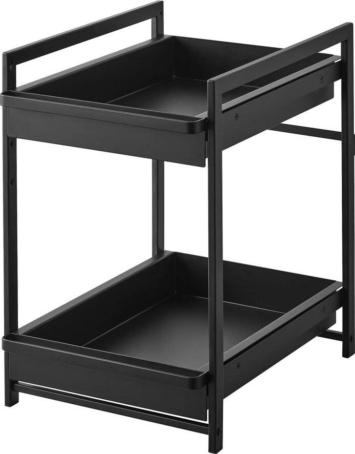 Černá kovová přídavná polička 30x42 cm Tower – YAMAZAKI