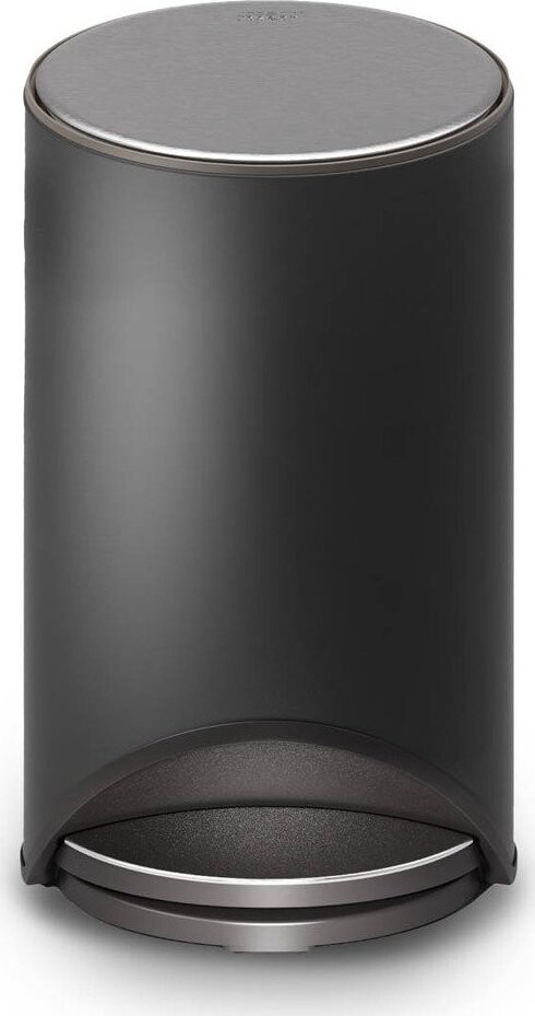 Matně černý nášlapný kovový odpadkový koš 10 l Arc – Joseph Joseph
