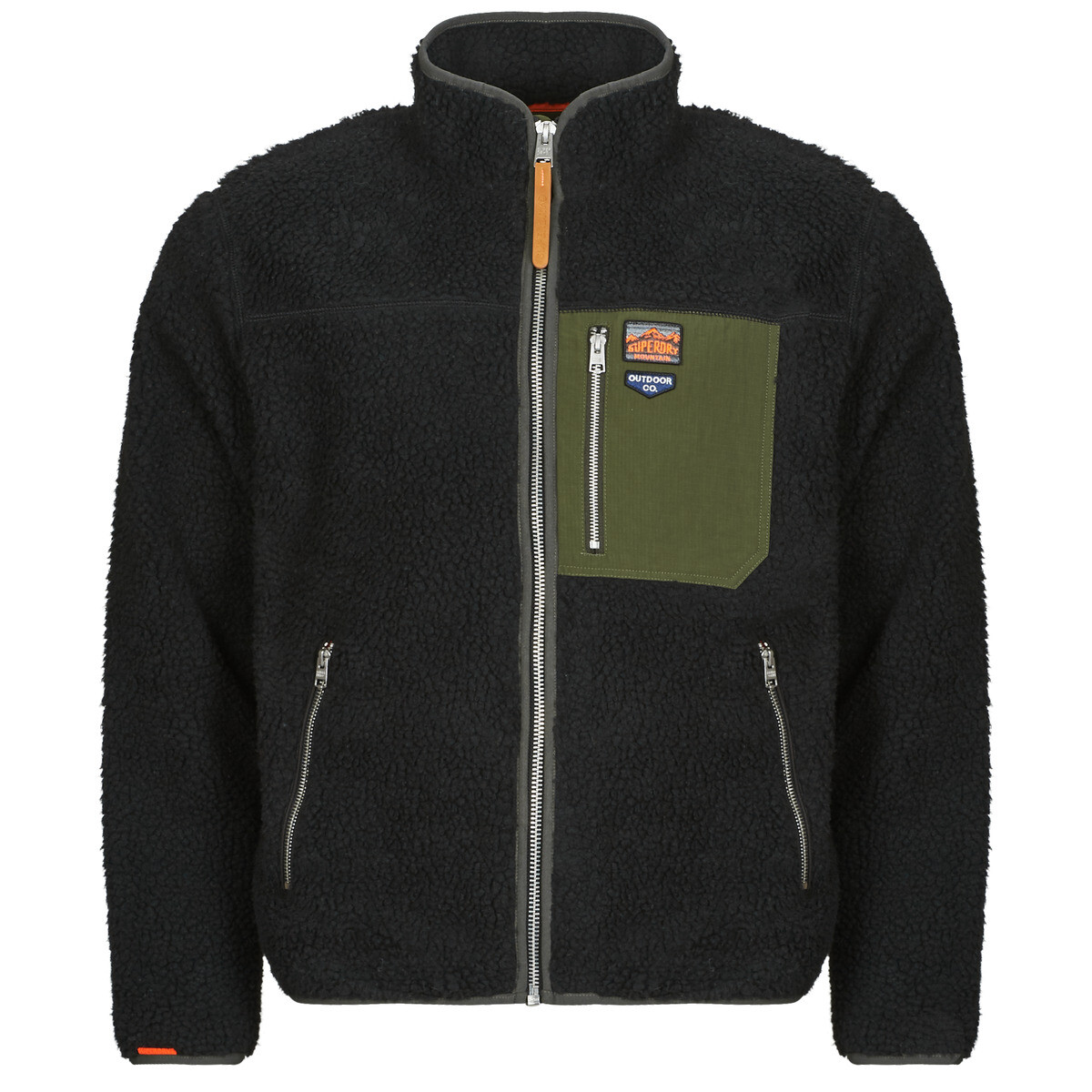 Superdry  FULL ZIP RETRO POLAR  Černá