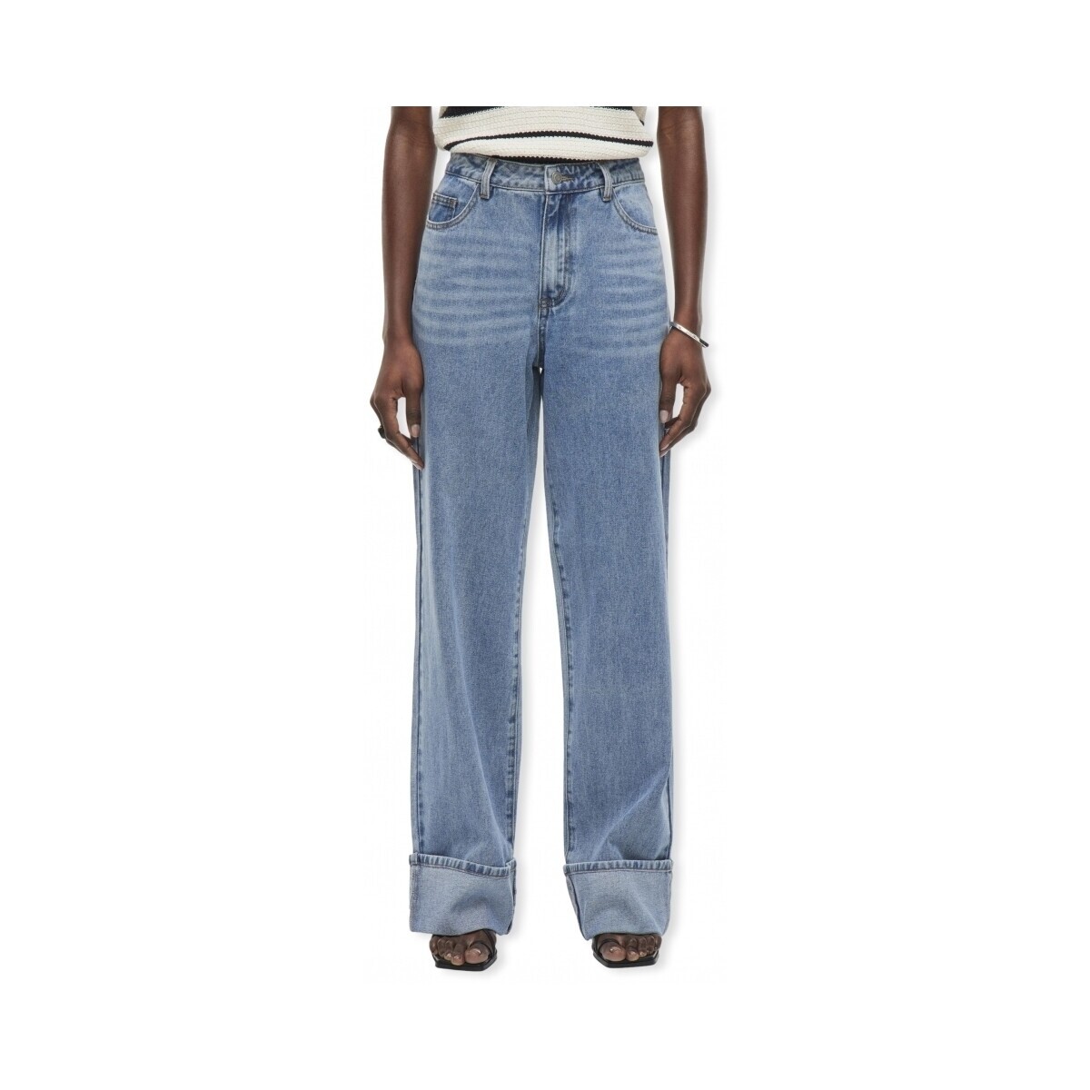 Rouge Edit  Jolie Jeans - Light Blue Denim  Modrá