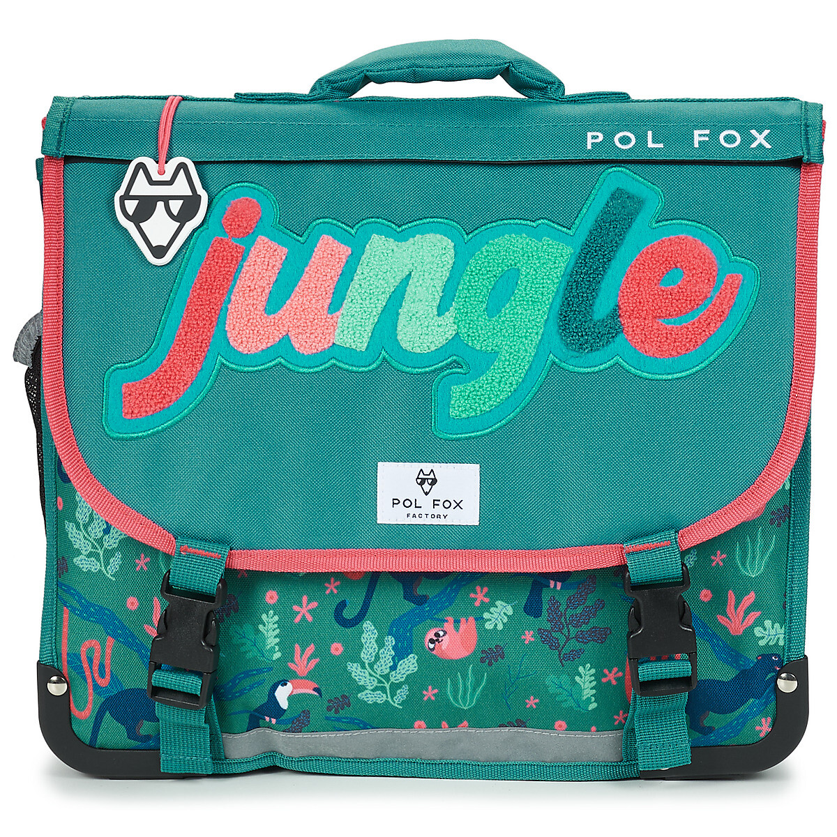 Pol Fox  CARTABLE JUNGLE 38 CM  Zelená