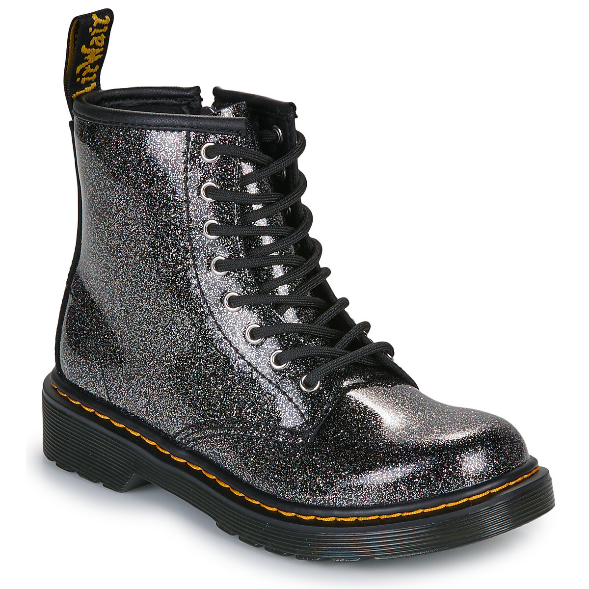 Dr. Martens  1460 J Black Silver Nebula Glitter  Černá