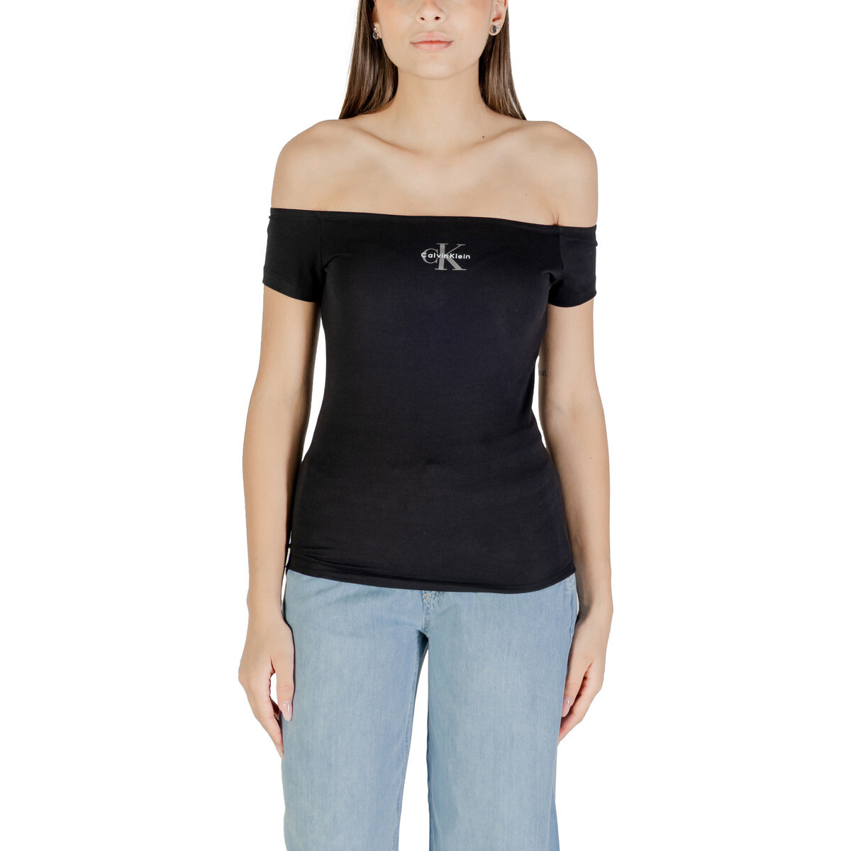 Calvin Klein Jeans  MONOGRAM OFF SHOULDE LV047C203G  Černá