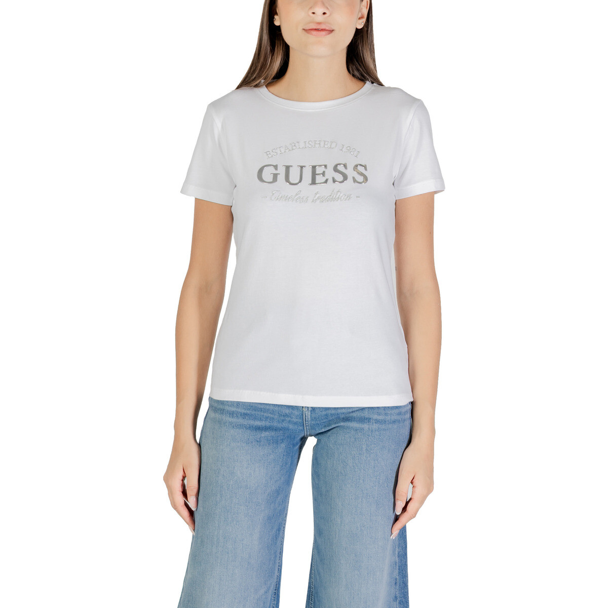 Guess  NINA SS CN T-SHIRT V5YI12 J1314  Bílá