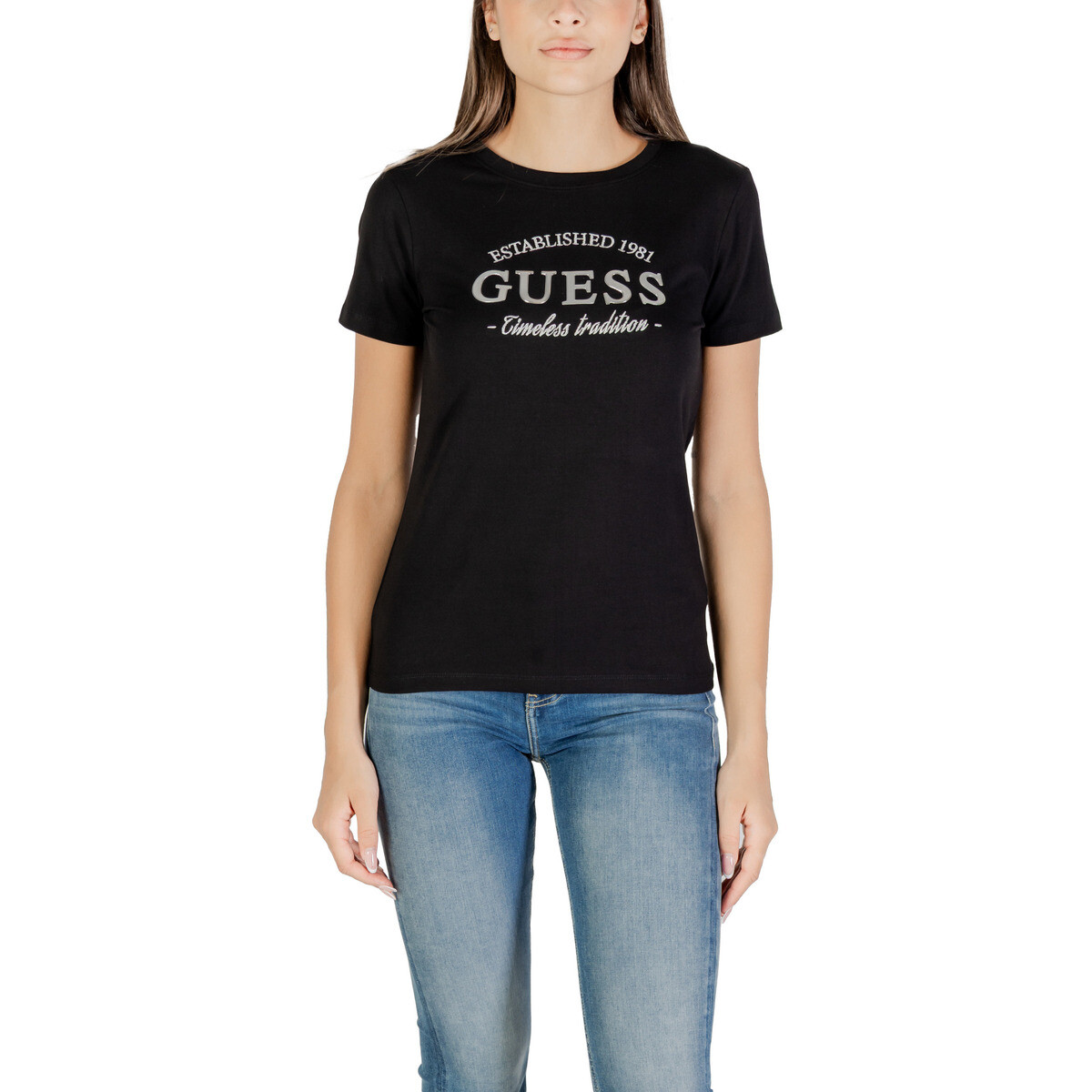 Guess  NINA SS CN T-SHIRT V5YI12 J1314  Černá