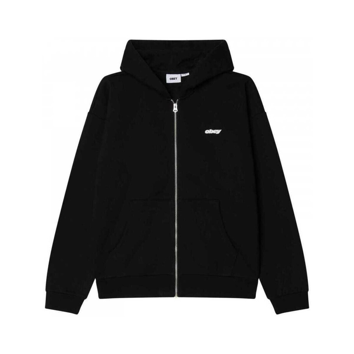 Obey  Gaze extra heavy zip hood  Černá