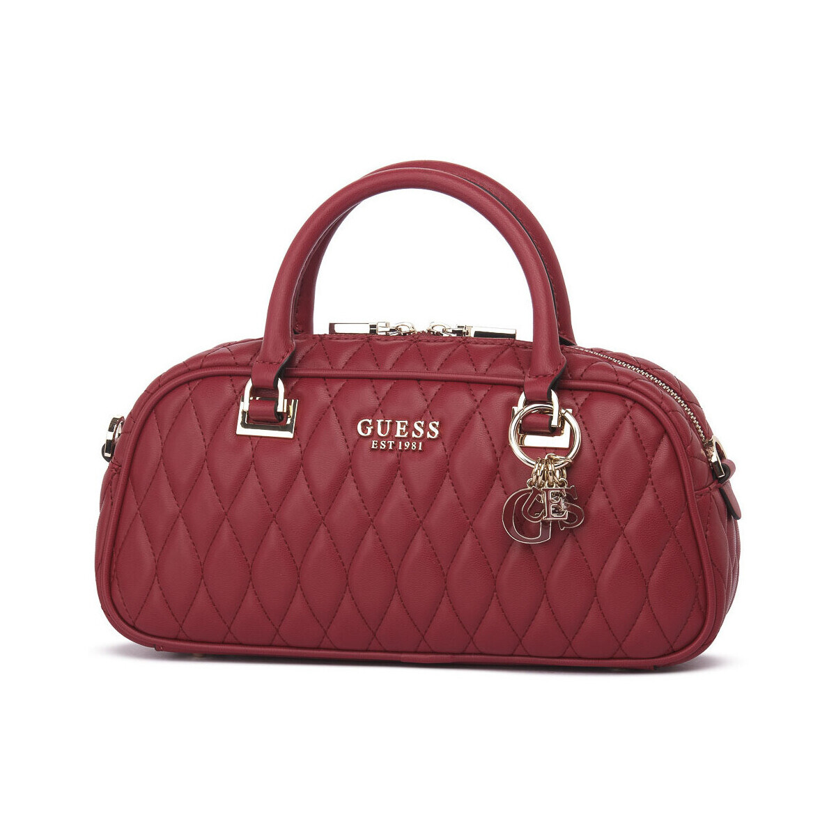 Guess  RED VALLA SMALL SATCHEL  Červená