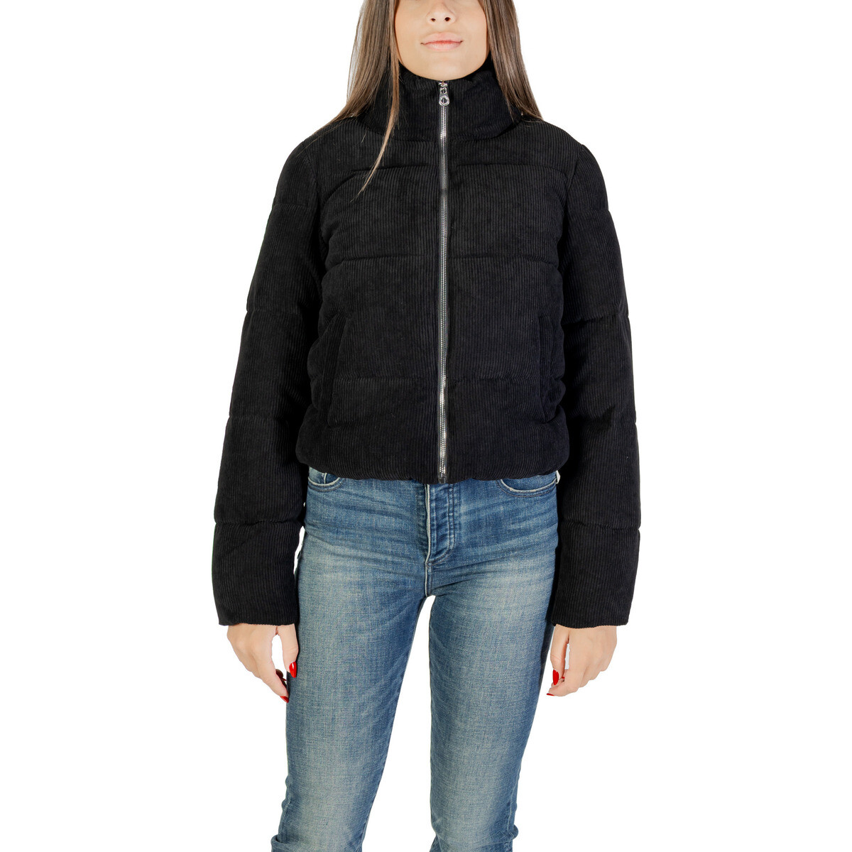 Only  ONLNEWDOLLY CORDUROY PUFFER OTW NOOS 15304768  Černá