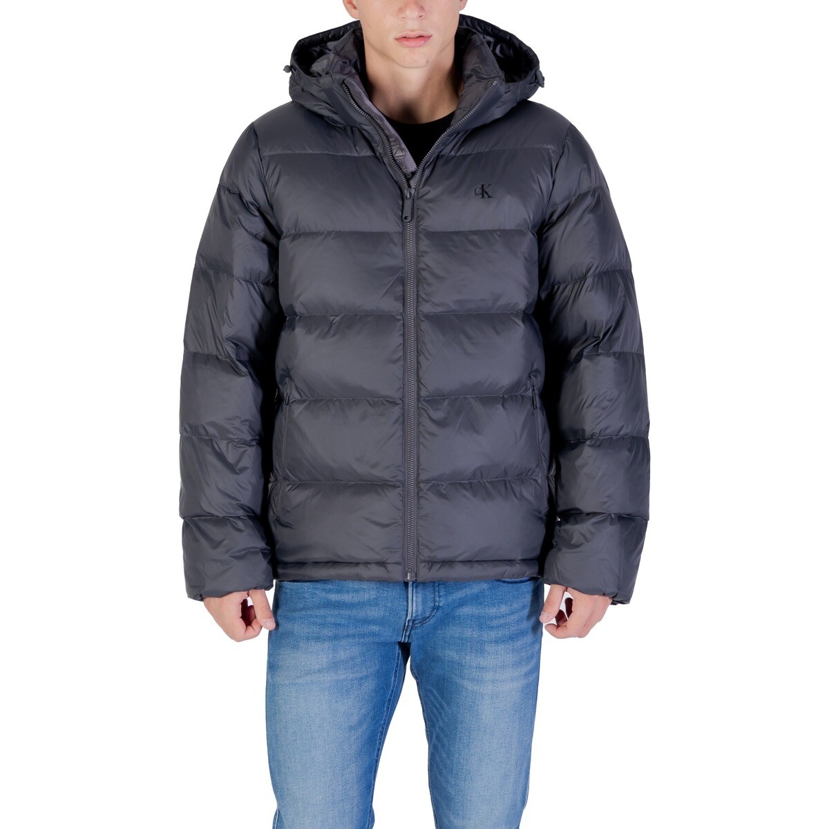 Calvin Klein Jeans  LS NYLON ZIP OFF HOO LV04RC518G  Šedá