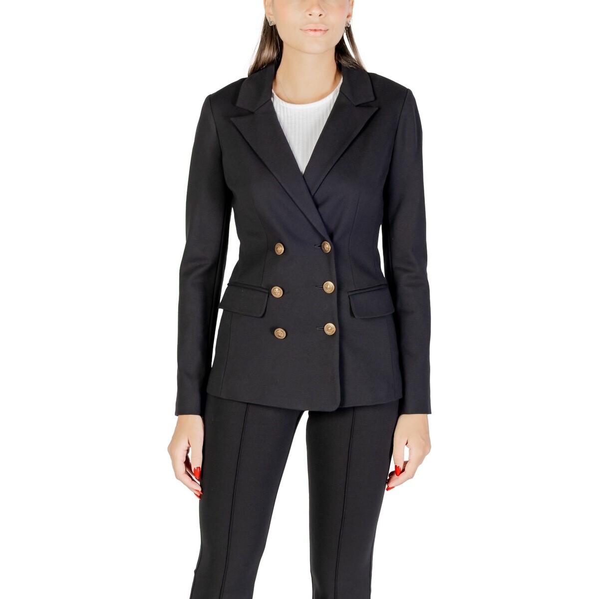 Guess  MAELICE DOUBLE BREAST BLAZER W5YN39 KCMU2  Černá