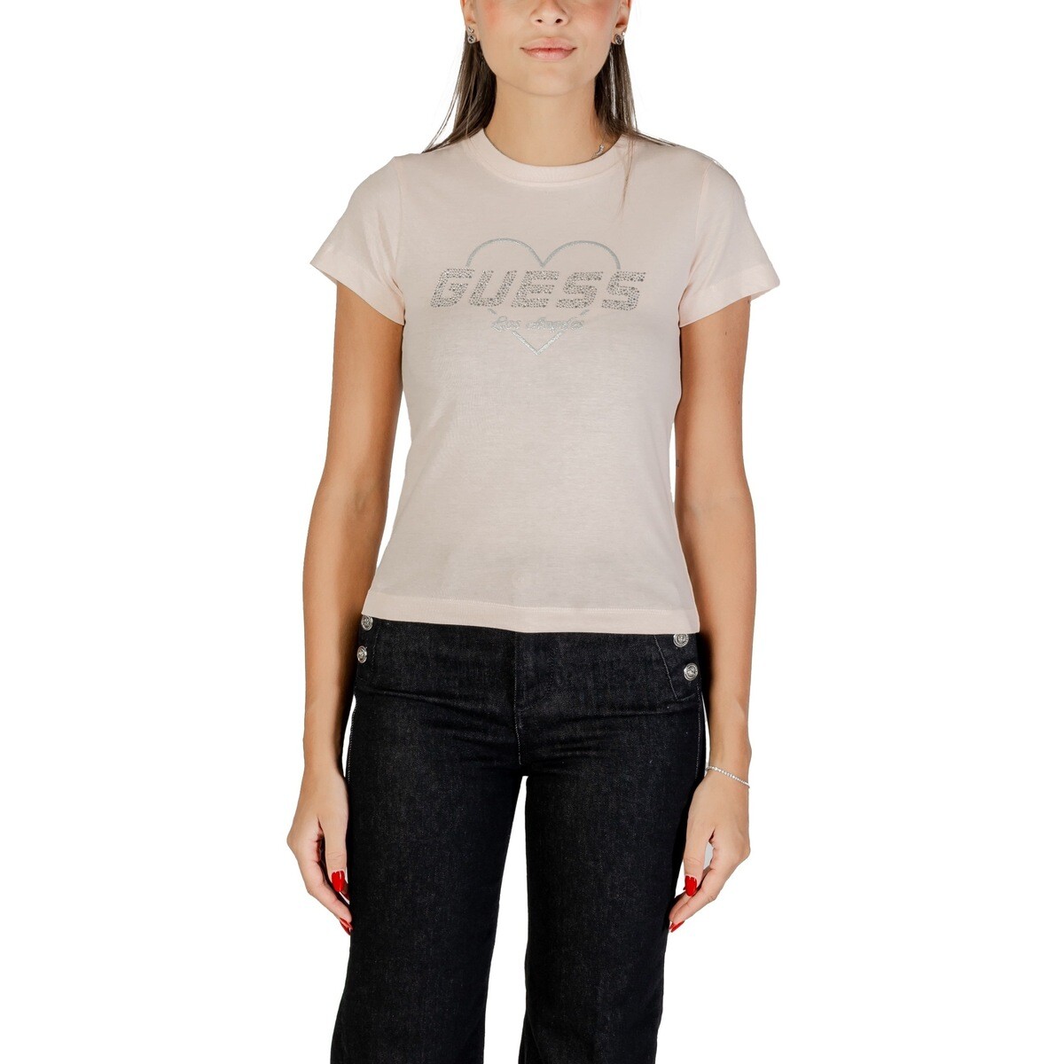 Guess  NARCISO CN T-SHIRT V5GI10 K9RM1  Růžová