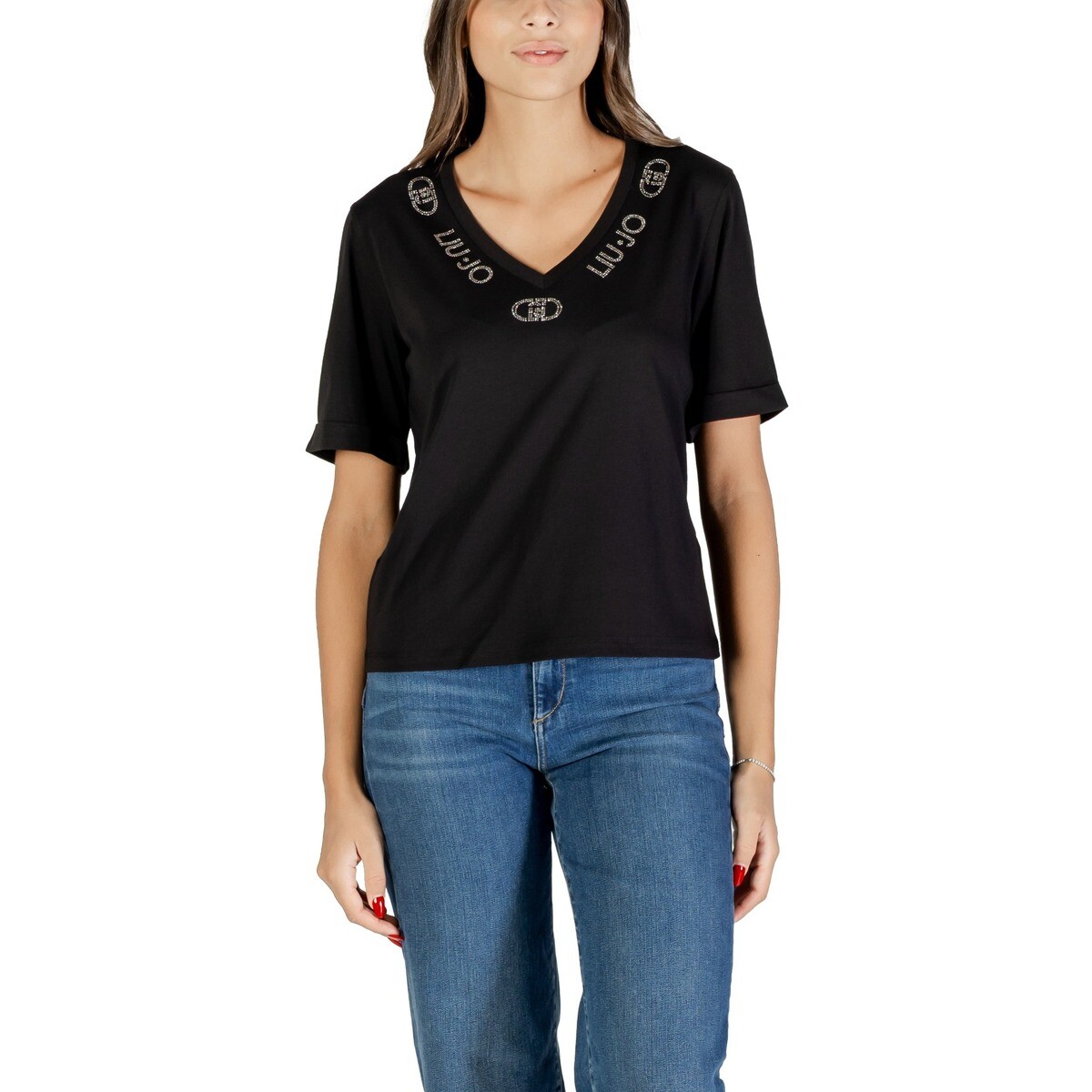 Liu Jo  ECS T-SHIRT M/C TF5143 JS003  Černá