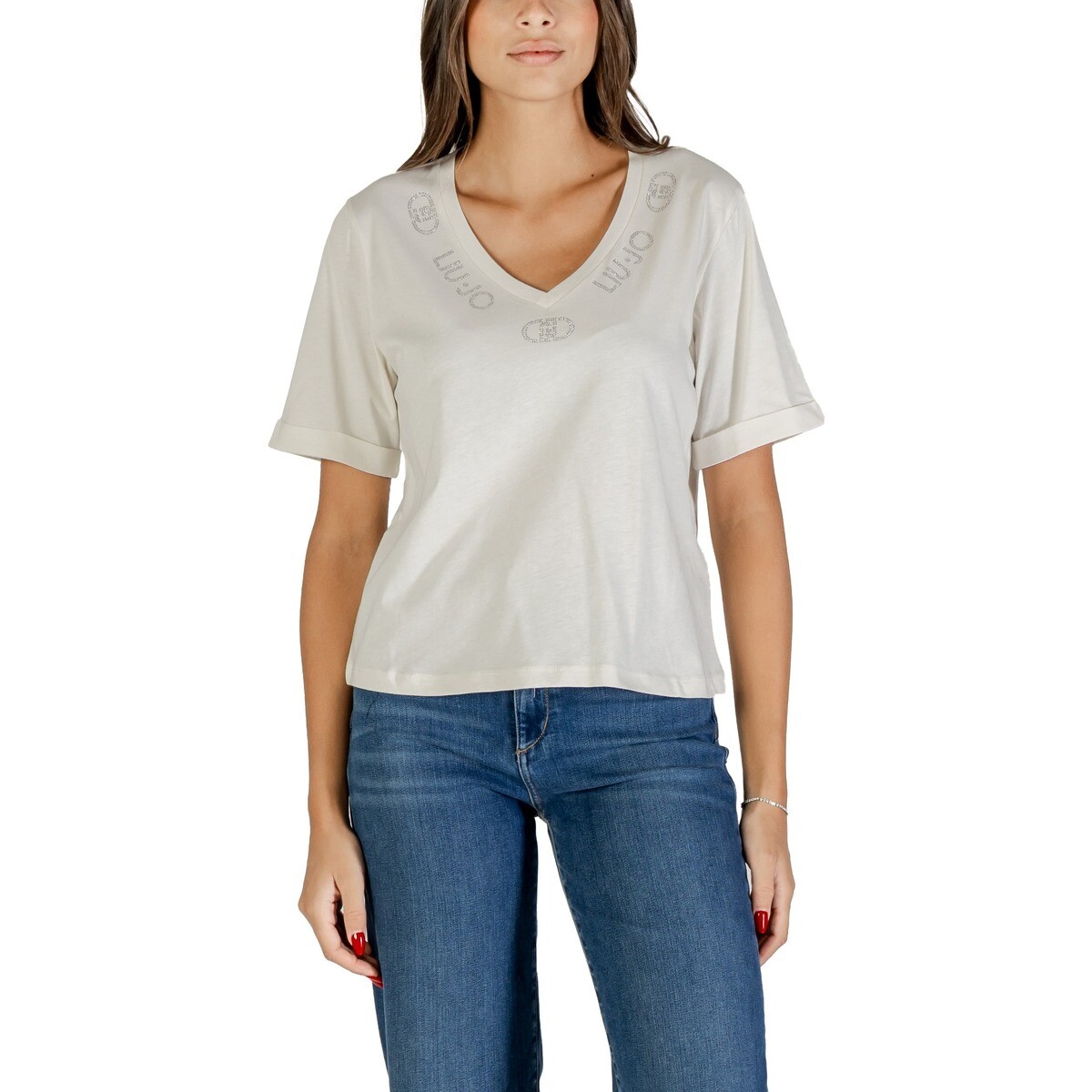 Liu Jo  ECS T-SHIRT M/C TF5143 JS003  Bílá