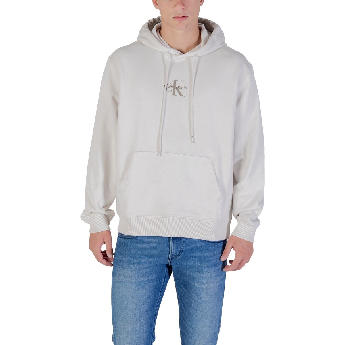 Calvin Klein Jeans  LS EU 350TERRY MICRO MONOLOGO HO LV04RD243G  Béžová