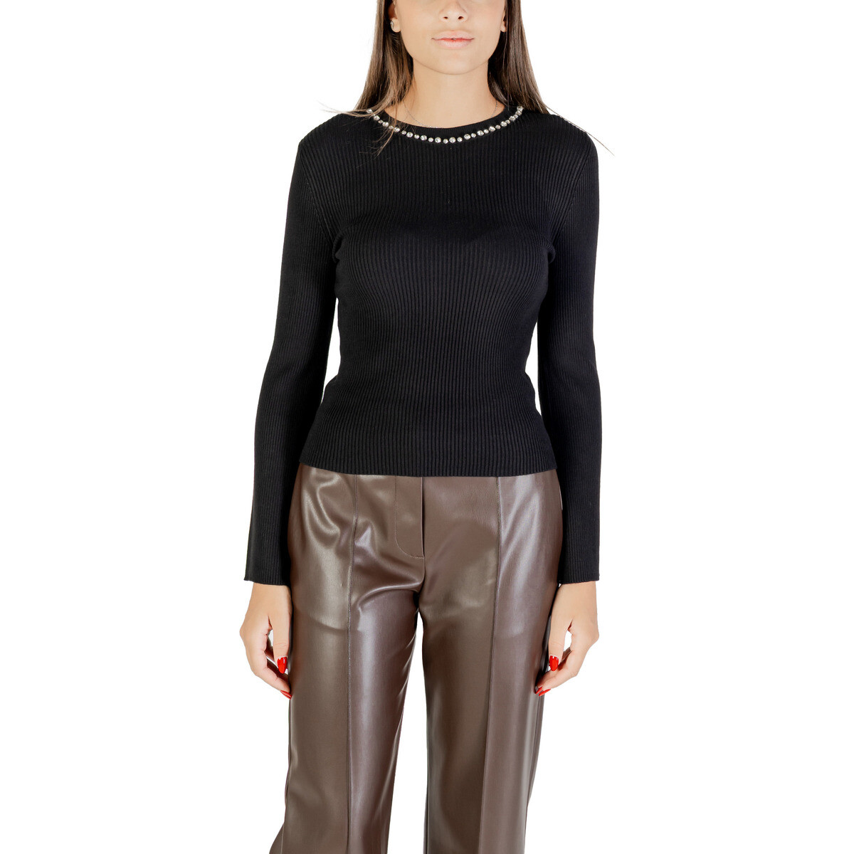 Only  ONLNATASCHA LS BLING ONECK CC KNT 15350822  Černá