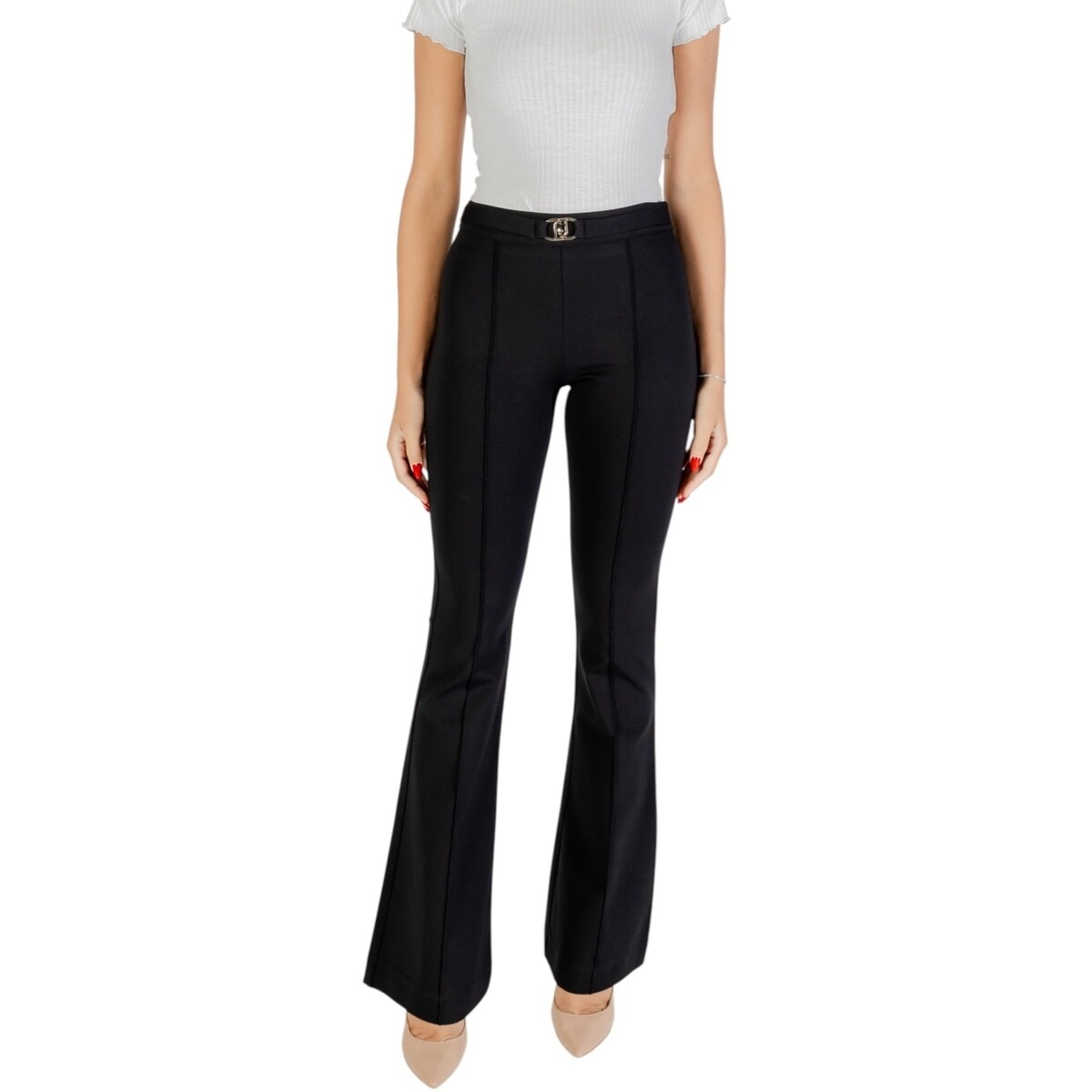 Liu Jo  PANT.BEAT NERVATURE H.W. MF5143 J9189  Černá