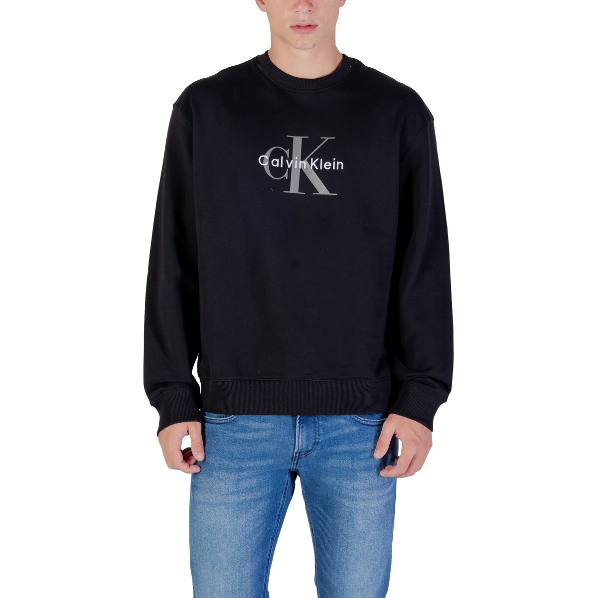 Calvin Klein Jeans  LS EU 350TERRY MONOL LV04RD242G  Černá