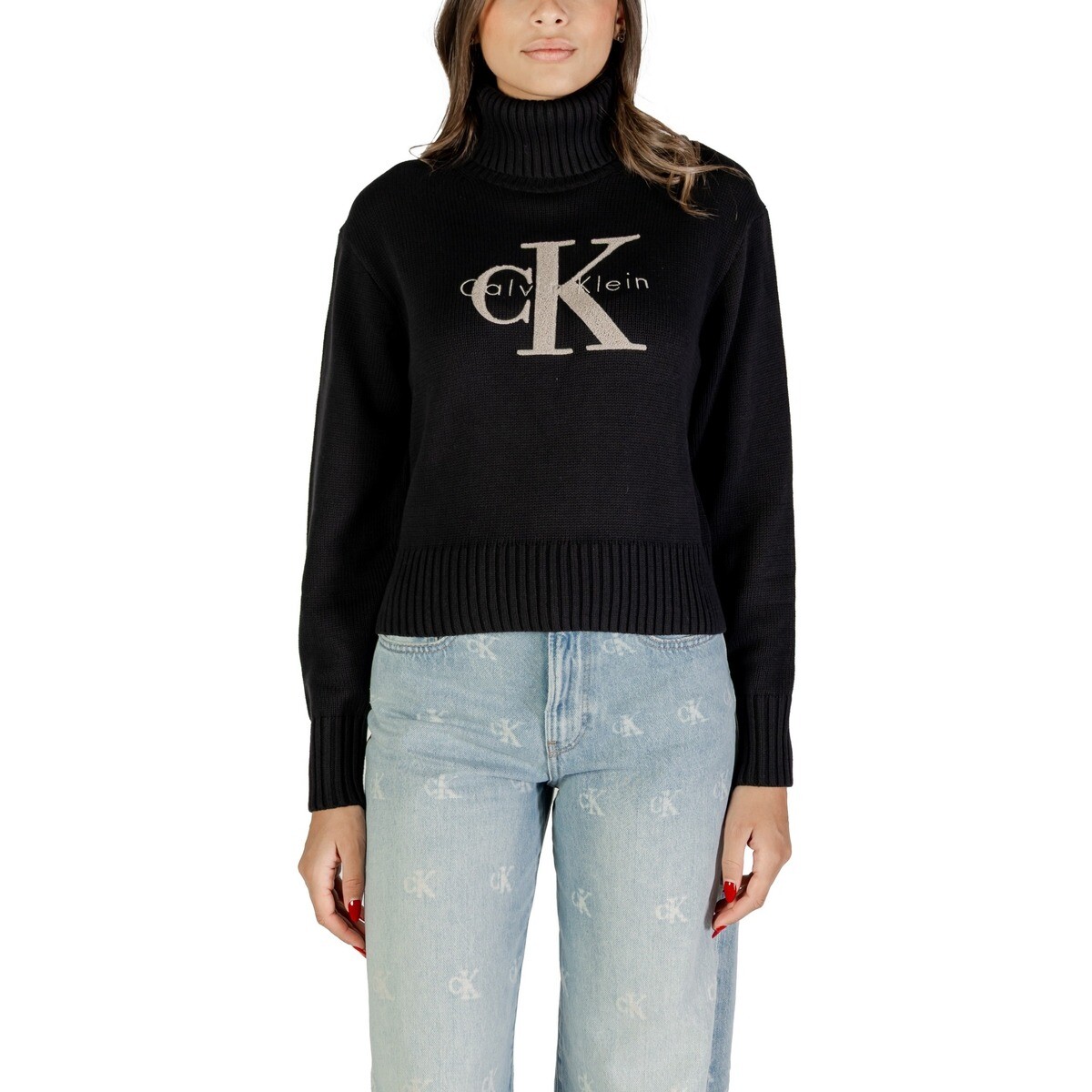 Calvin Klein Jeans  CHENILLE MONOLOGO SW LV047D354G  Černá