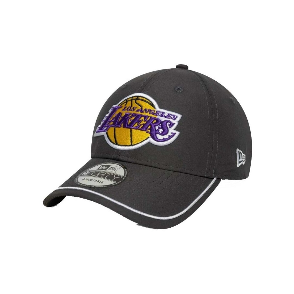 New-Era  LA LAKERS NBA PIPING DARK GREY 9FORTY  Šedá