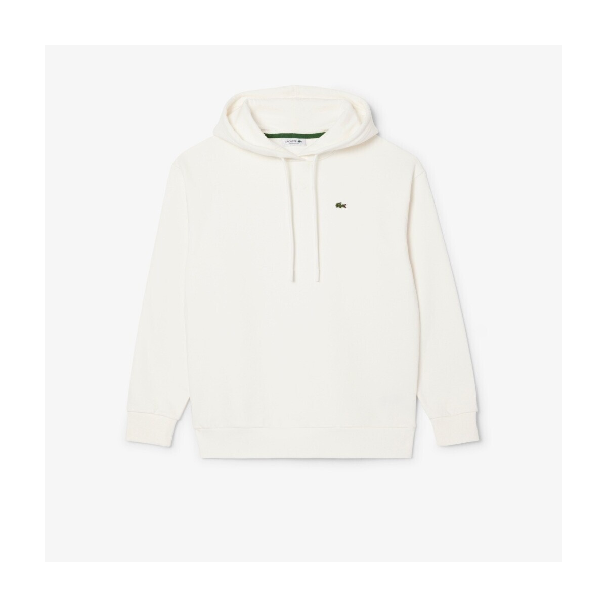 Lacoste  OVERSIZED FLEECE HOODIE  Bílá