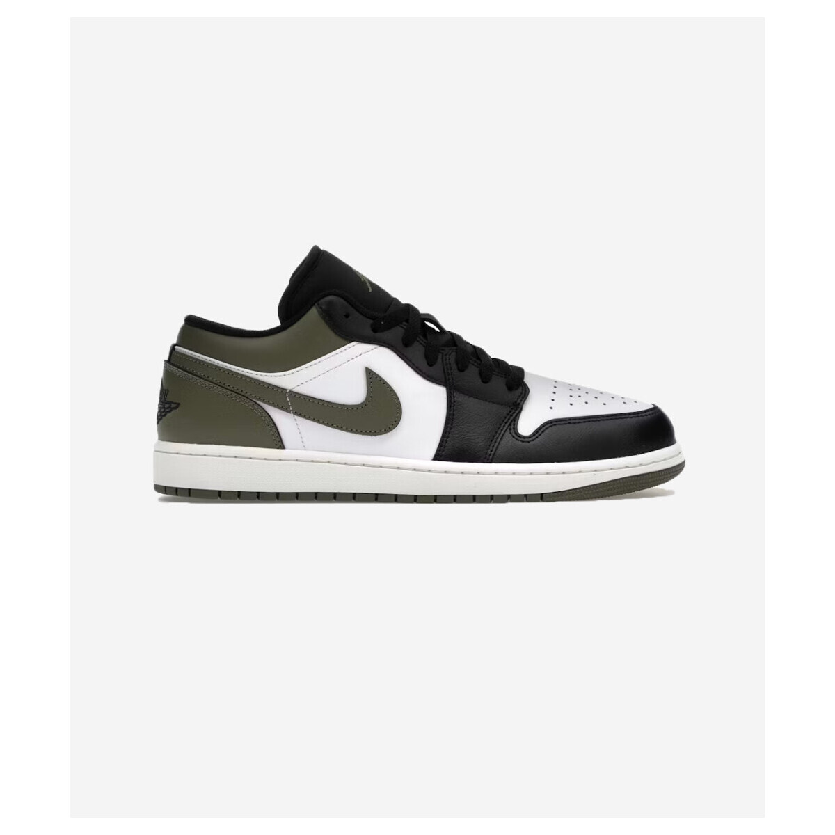 Nike  Jordan 1 Low Black Toe Medium Olive  Zelená
