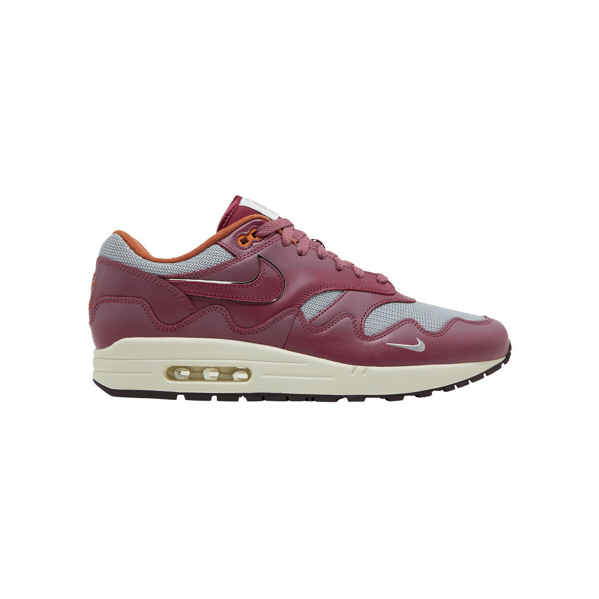 Nike  Air Max 1 Patta Waves Rush Maroon (with Bracelet)  Červená