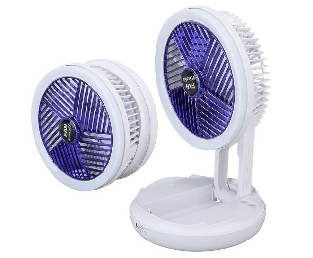 Skládací ventilátor s lampou