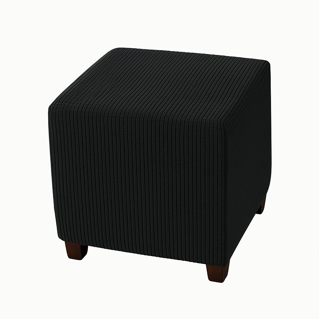 Univerzální napínací potah na taburetku - Černý