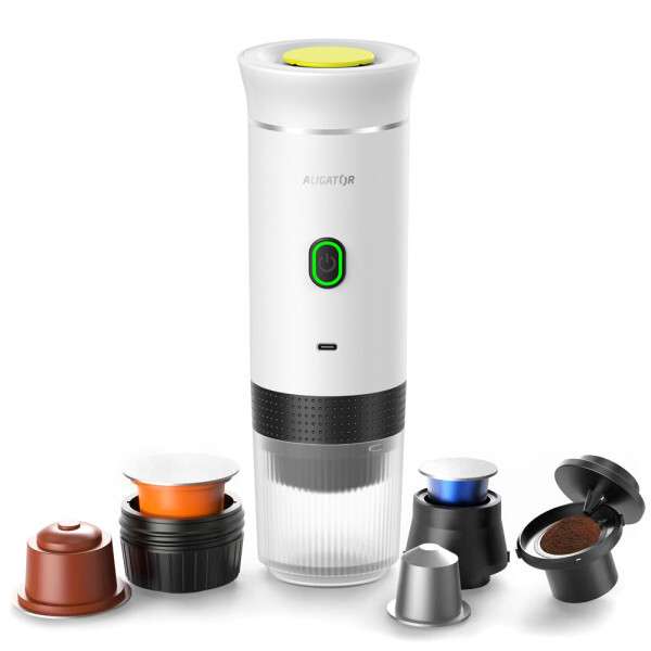 Aligator PortaCaffé 3v1 Přenosný kávovar bílá