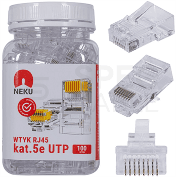 Konektor NEKU UTP CAT5 RJ45 8P8C, nestíněný, balení 100ks