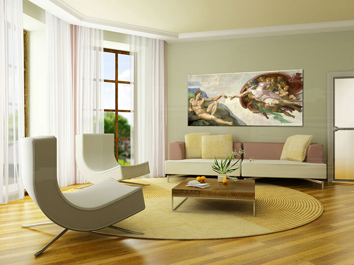 Obraz na plátně STVOŘENÍ ADAMA - Michelangelo REP164