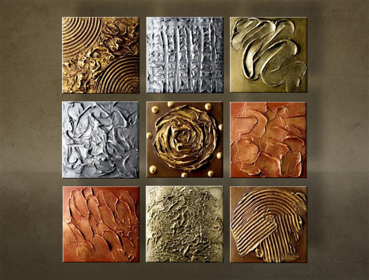 Ručně malovaný obraz ABSTRAKT 9 dílků NU0039E9 | different sizes