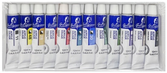 pkstar.cz Akrylové barvy 12 ml - 12 ks - PK54-2