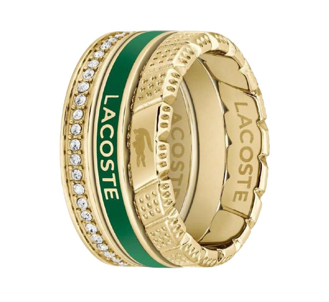 Lacoste Stylová souprava ocelových prstenů 2040282 52 mm