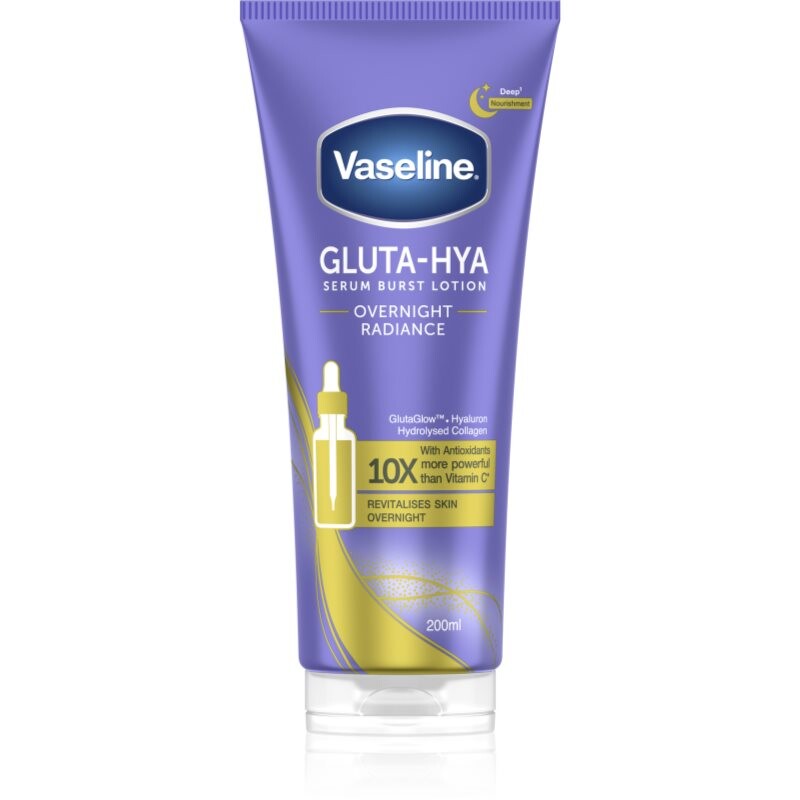 Vaseline Gluta-Hya Overnight Radiance tělové mléko pro rozjasnění pleti 200 ml