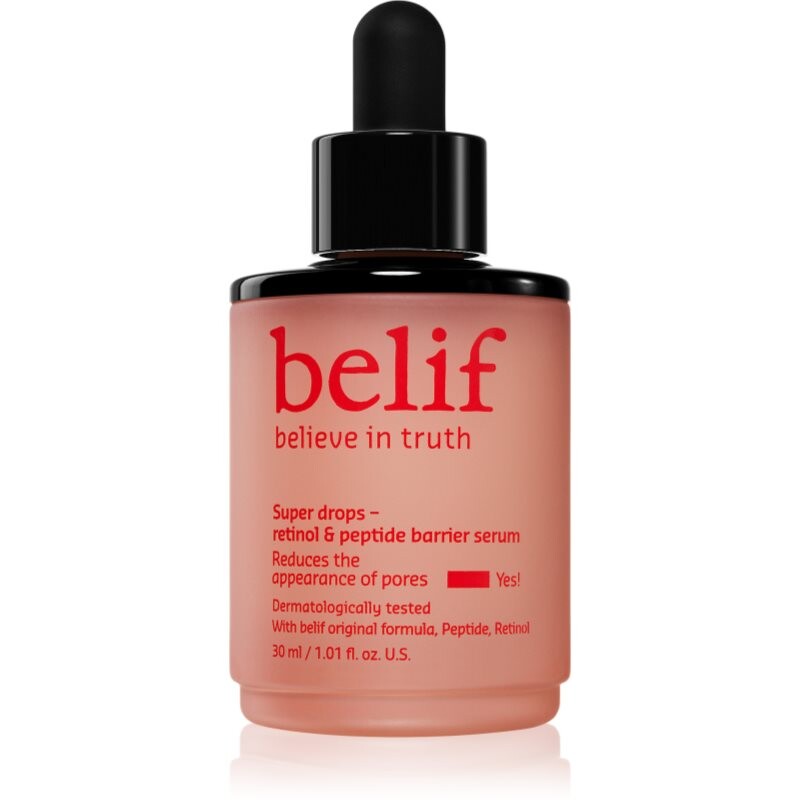 belif Super Drops Retinol & Peptide Barrier Serum intenzivně zpevňující sérum s peptidy 30 ml