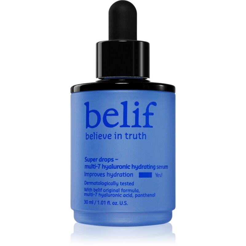 belif Super Drops Multi-7 Hyaluronic Hydrating Serum hloubkově vyživující a hydratační sérum se zpevňujícím účinkem 30 ml