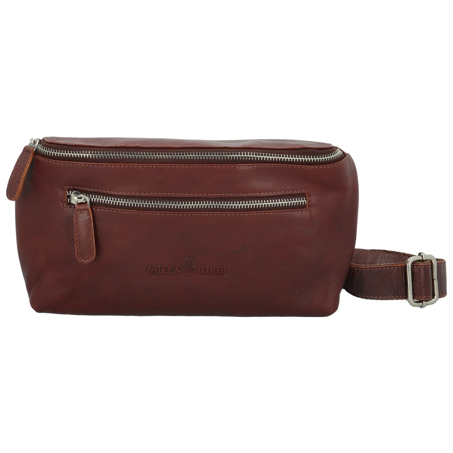 Módní dámská kožená kabelko-ledvinka GW Xaya, koňaková