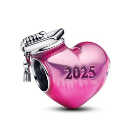 Pandora Stříbrný korálek Srdce s promoční čepicí 2025 793788C01