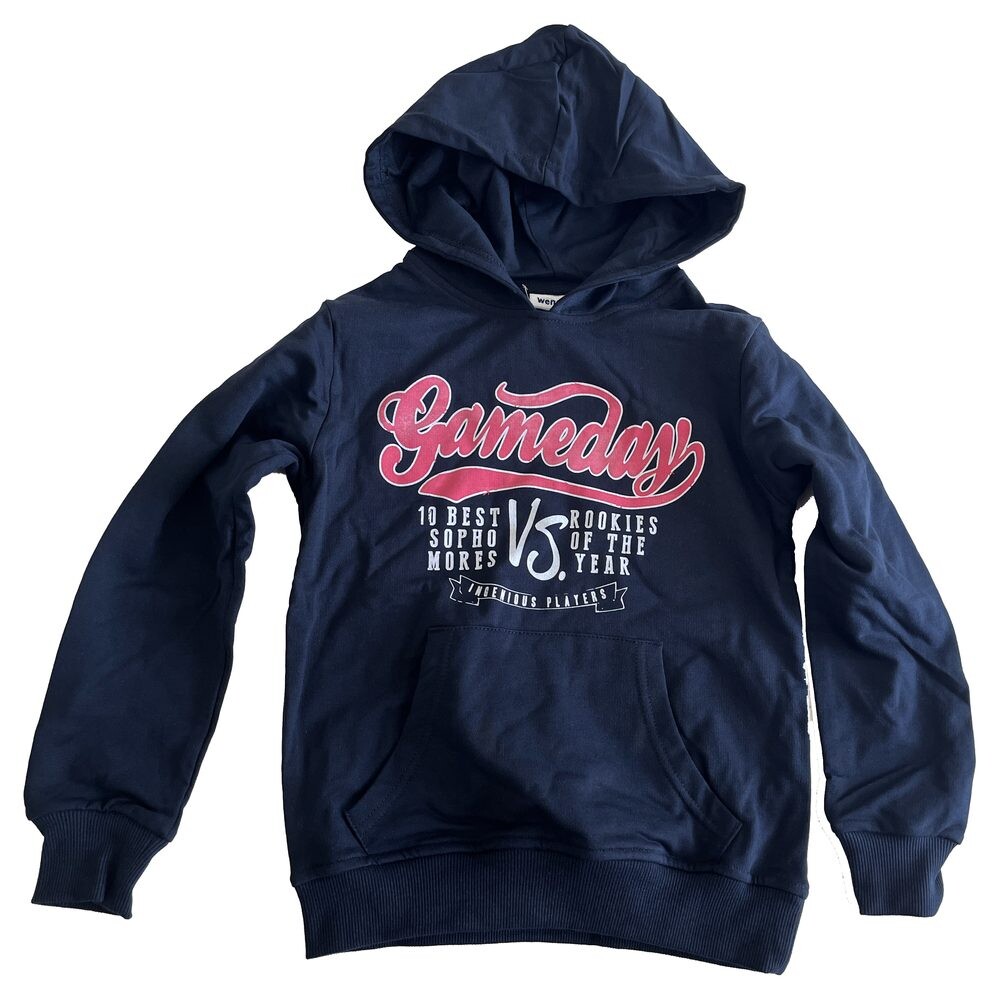 mikina chlapecká s kapucí, Wendee, ozfb11145-2, modrá - 128 | 8let