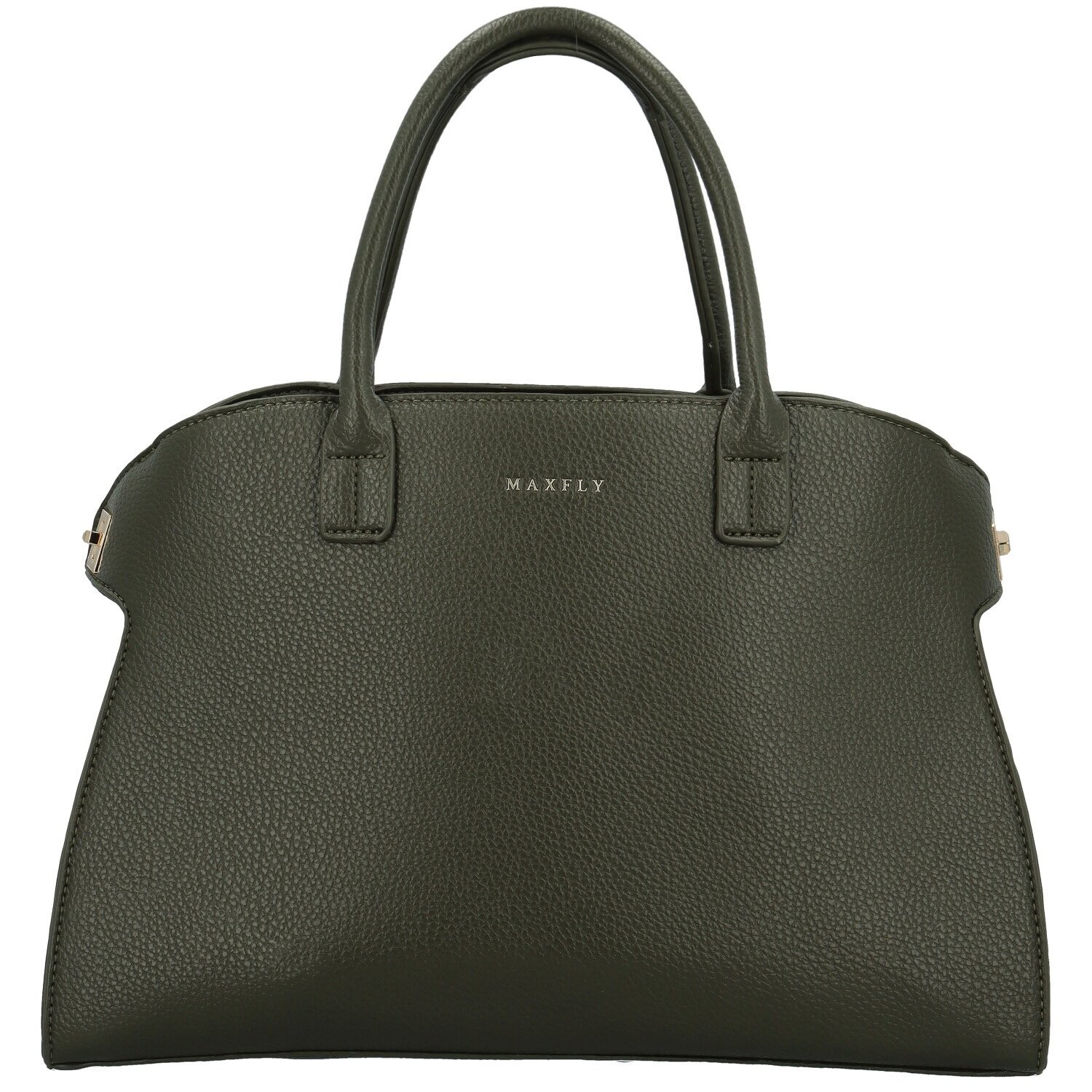 Módní dámská koženková kabelka do ruky Landony, tmavě zelená