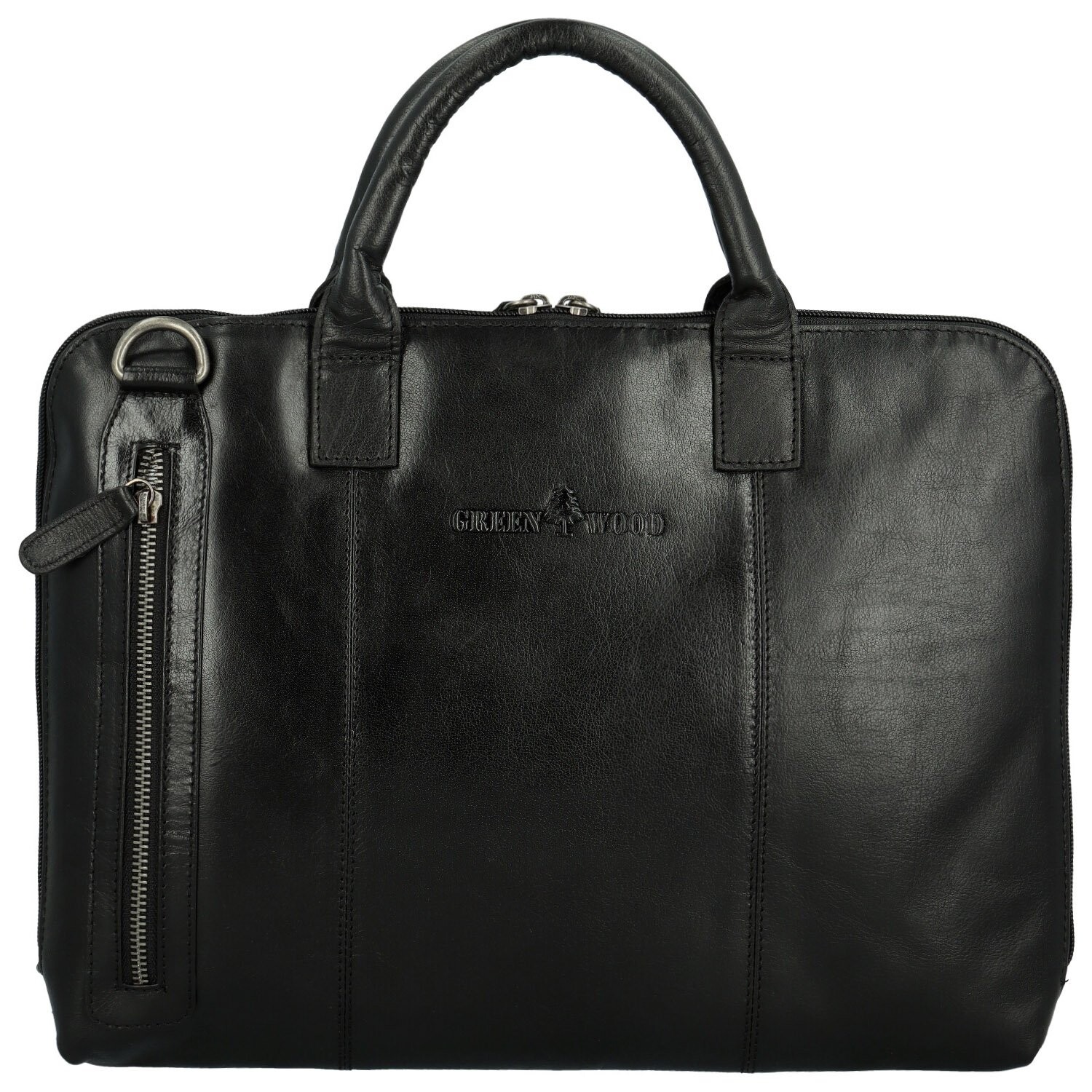 Luxusní pánská kožená business taška GW Patryk, černá