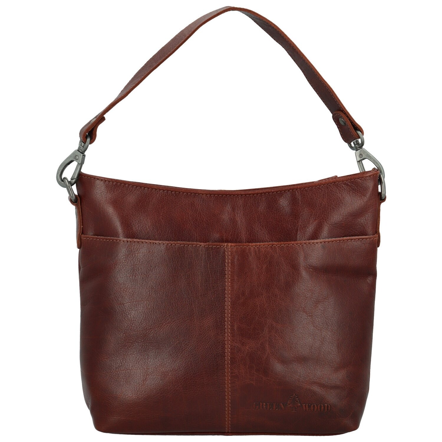 Dámská kožená kabelka na rameno hnědá - Greenwood Winona hnědá