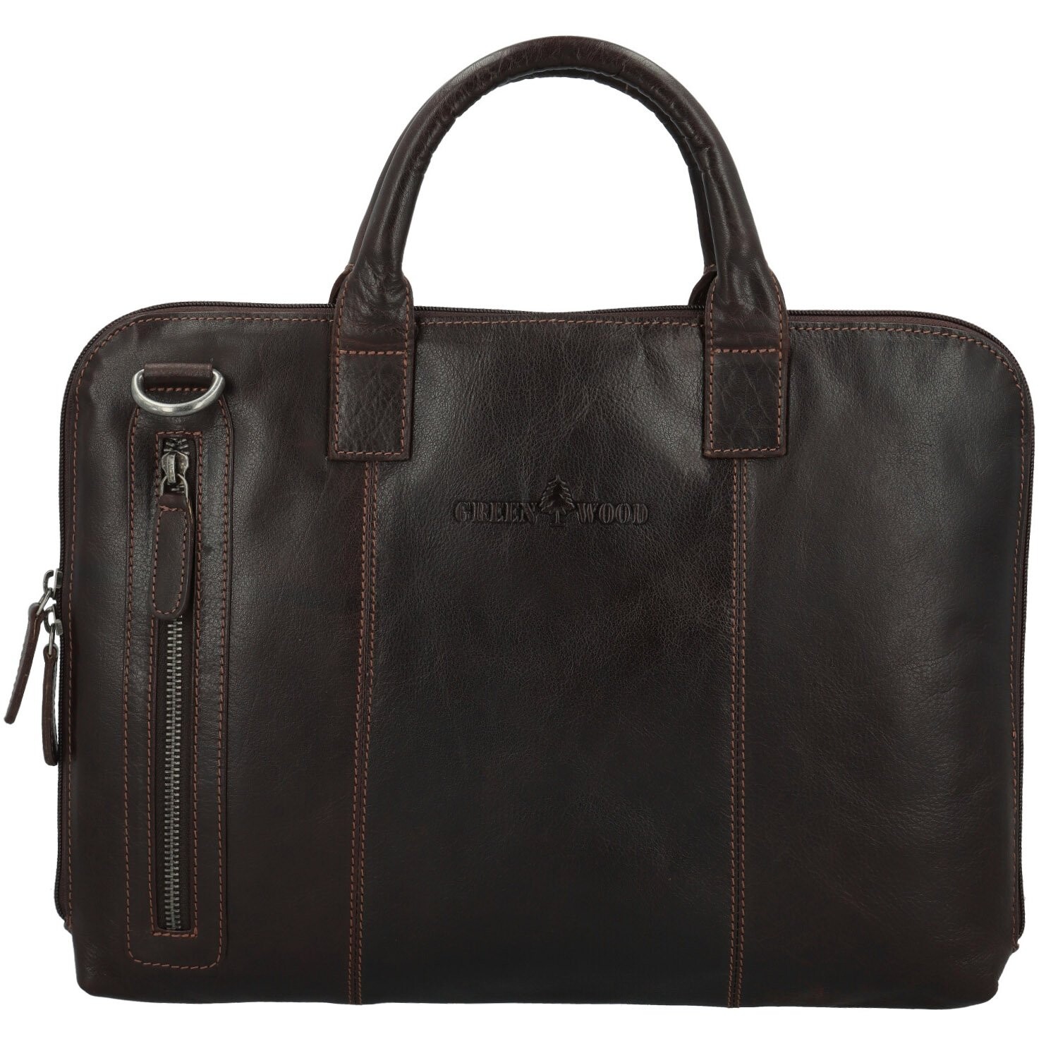 Luxusní pánská kožená business taška GW Patryk, tmavě hnědá