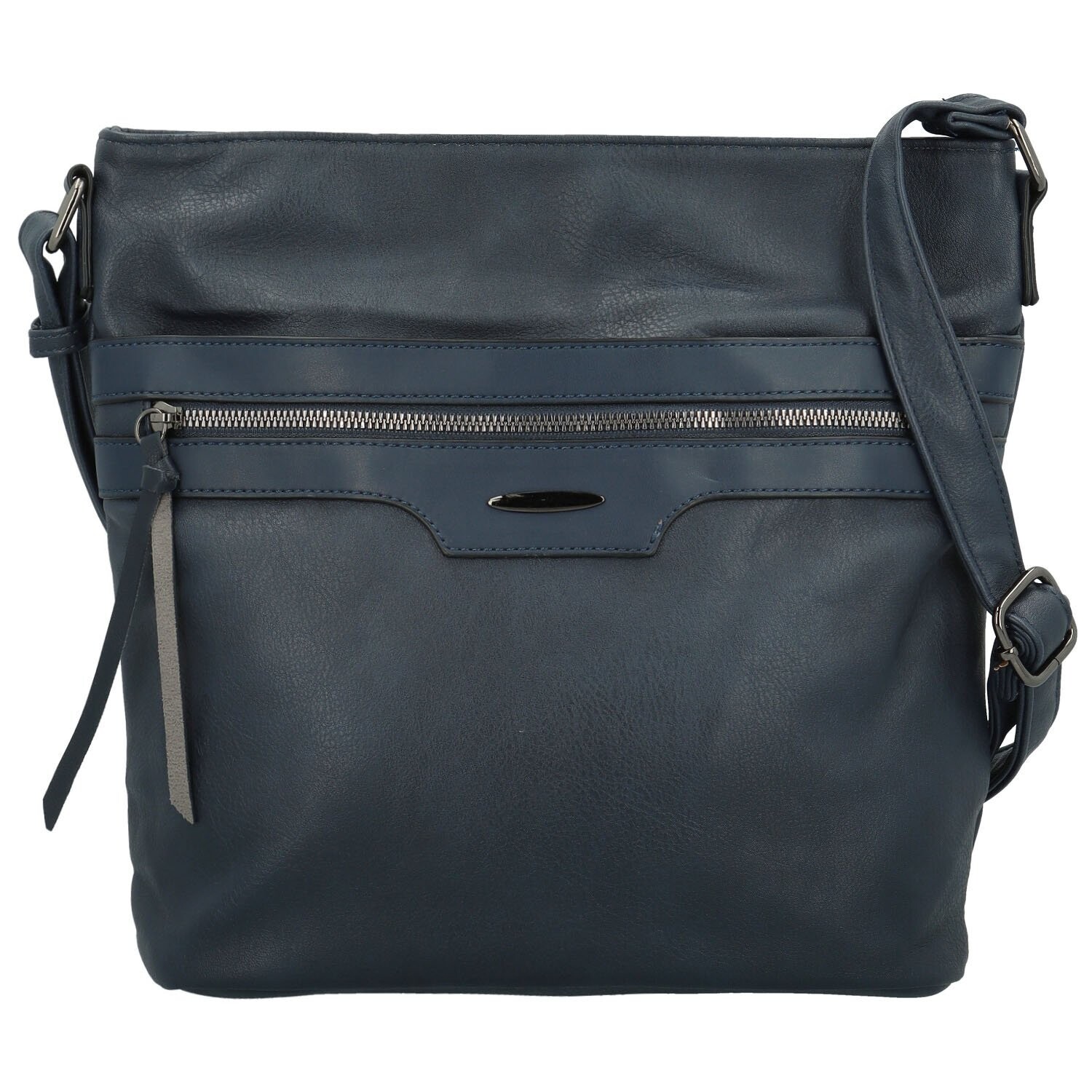 Trendy dámská koženková crossbody kabelka Hazel, modrá