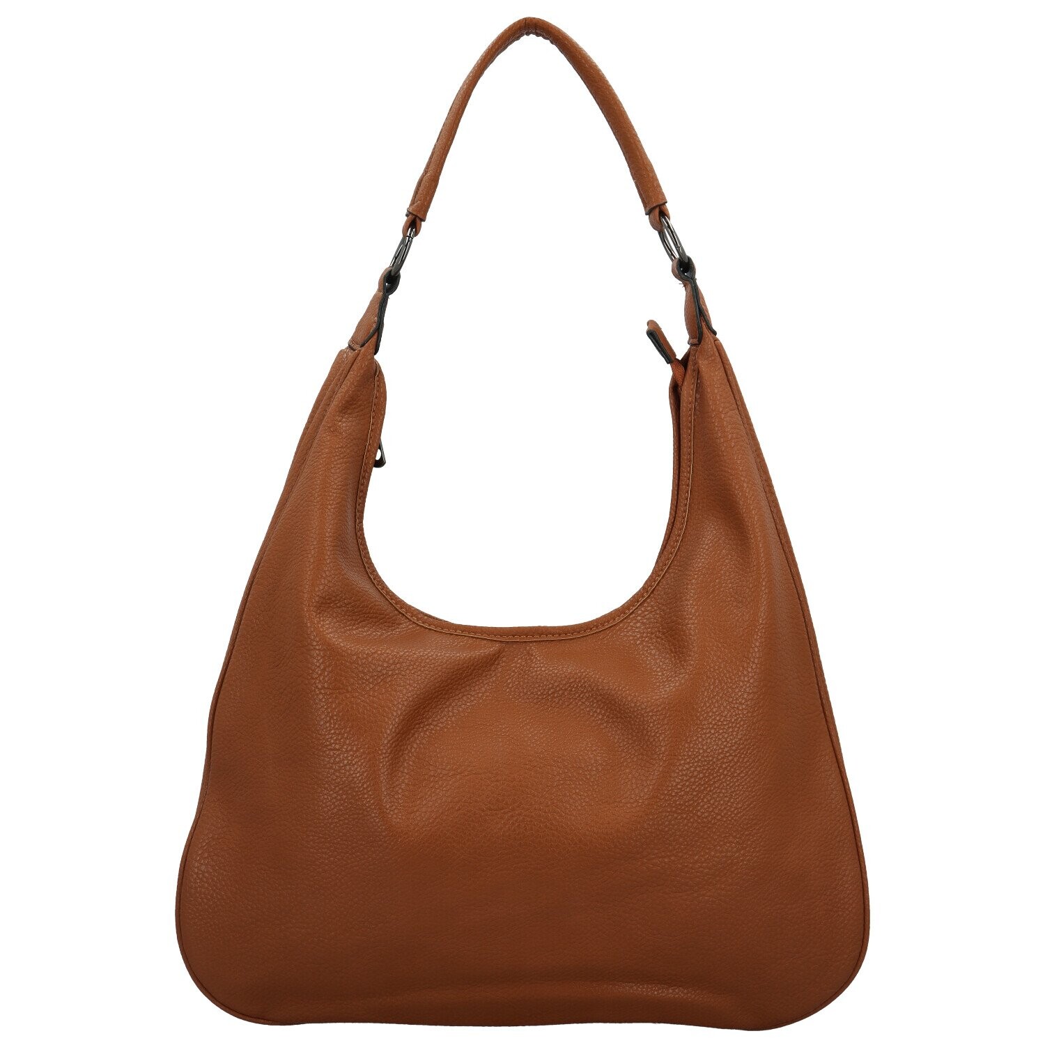 Stylová dámská koženková kabelka na rameno Petrit, hnědá